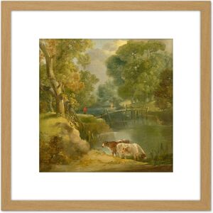 Artery8 Style Of Gainsborough Riverside Landscape Painting 8X8 Inch Square Wooden Framed Wall Art Print Picture with Mount in Light Oak Light Oak Artery8 Style Of Gainsborough Riverside Landscape Painting 8X8 Inch Square Wooden Framed Wall Art Print Picture with Mount in Light Oak Light Oak