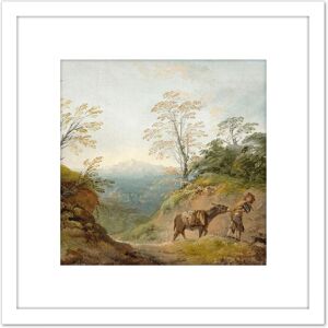 Artery8 Gainsborough Wooded Landscape With Boy Leading Donkey Painting 8X8 Inch Square Wooden Framed Wall Art Print Picture with Mount in White White Artery8 Gainsborough Wooded Landscape With Boy Leading Donkey Painting 8X8 Inch Square Wooden Framed Wall Art Print Picture with Mount in White White