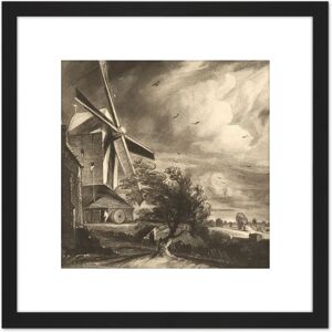 Artery8 David Lucas Mill Near Colchester 1846 Painting 8X8 Inch Square Wooden Framed Wall Art Print Picture with Mount in Black Black Artery8 David Lucas Mill Near Colchester 1846 Painting 8X8 Inch Square Wooden Framed Wall Art Print Picture with Mount in Black Black