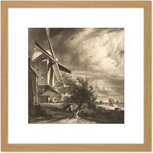 Artery8 David Lucas Mill Near Colchester 1846 Painting 8X8 Inch Square Wooden Framed Wall Art Print Picture with Mount in Light Oak Light Oak Artery8 David Lucas Mill Near Colchester 1846 Painting 8X8 Inch Square Wooden Framed Wall Art Print Picture with Mount in Light Oak Light Oak