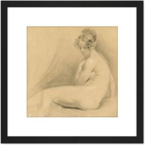 Artery8 John Constable Academy Study 1820 Painting 8X8 Inch Square Wooden Framed Wall Art Print Picture with Mount in Black Black Artery8 John Constable Academy Study 1820 Painting 8X8 Inch Square Wooden Framed Wall Art Print Picture with Mount in Black Black