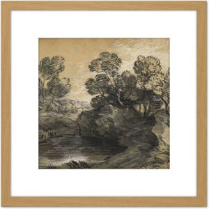 Artery8 Gainsborough Landscape Rocks Overhanging Pool Painting 8X8 Inch Square Wooden Framed Wall Art Print Picture with Mount in Light Oak Light Oak Artery8 Gainsborough Landscape Rocks Overhanging Pool Painting 8X8 Inch Square Wooden Framed Wall Art Print Picture with Mount in Light Oak Light Oak