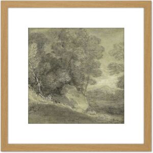 Artery8 Gainsborough Landscape Rocks Stream Distant Hill Painting 8X8 Inch Square Wooden Framed Wall Art Print Picture with Mount in Light Oak Light Oak Artery8 Gainsborough Landscape Rocks Stream Distant Hill Painting 8X8 Inch Square Wooden Framed Wall Art Print Picture with Mount in Light Oak Light Oak