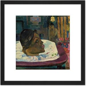 Artery8 Gauguin Arii Matamoe Royal End Tahiti Painting 8X8 Inch Square Wooden Framed Wall Art Print Picture with Mount in Black Black Artery8 Gauguin Arii Matamoe Royal End Tahiti Painting 8X8 Inch Square Wooden Framed Wall Art Print Picture with Mount in Black Black