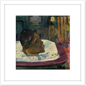 Artery8 Gauguin Arii Matamoe Royal End Tahiti Painting 8X8 Inch Square Wooden Framed Wall Art Print Picture with Mount in White White Artery8 Gauguin Arii Matamoe Royal End Tahiti Painting 8X8 Inch Square Wooden Framed Wall Art Print Picture with Mount in White White