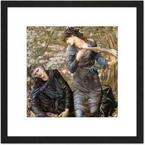 Artery8 Jones Beguiling Merlin Lady Lake Arthur Painting 8X8 Inch Square Wooden Framed Wall Art Print Picture with Mount in Black Black Artery8 Jones Beguiling Merlin Lady Lake Arthur Painting 8X8 Inch Square Wooden Framed Wall Art Print Picture with Mount in Black Black
