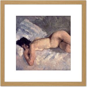 Artery8 Georg Hendrik Breitner Lying Naked 1887 8X8 Inch Square Wooden Framed Wall Art Print Picture with Mount in Light Oak Light Oak Artery8 Georg Hendrik Breitner Lying Naked 1887 8X8 Inch Square Wooden Framed Wall Art Print Picture with Mount in Light Oak Light Oak