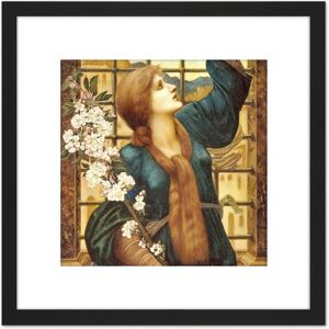 Artery8 Burne Jones Hope Woman Flowers Painting 8X8 Inch Square Wooden Framed Wall Art Print Picture with Mount in Black Black Artery8 Burne Jones Hope Woman Flowers Painting 8X8 Inch Square Wooden Framed Wall Art Print Picture with Mount in Black Black