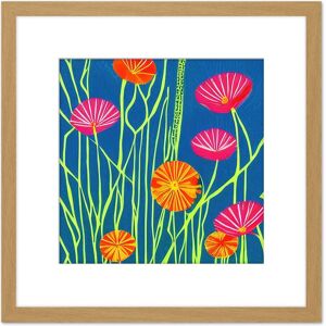 Artery8 Floral Pattern Bright Bold Poppy Poppies Flowers Blue Yellow Pink Painting Square Wooden Framed Wall Art Print Picture 8X8 Inch in Light Oak Light Oak Artery8 Floral Pattern Bright Bold Poppy Poppies Flowers Blue Yellow Pink Painting Square Wooden Framed Wall Art Print Picture 8X8 Inch in Light Oak Light Oak