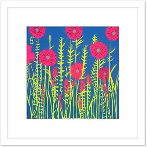 Artery8 Meadow Wild Flowers Floral Painting Yellow Blue Purple Pink Green Square Wooden Framed Wall Art Print Picture 8X8 Inch in White White Artery8 Meadow Wild Flowers Floral Painting Yellow Blue Purple Pink Green Square Wooden Framed Wall Art Print Picture 8X8 Inch in White White