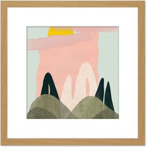 Artery8 Summer Landscape Sunny Abstract Boho Pastel Pink Blue Watercolour Painting Square Wooden Framed Wall Art Print Picture 8X8 Inch in Light Oak Light Oak Artery8 Summer Landscape Sunny Abstract Boho Pastel Pink Blue Watercolour Painting Square Wooden Framed Wall Art Print Picture 8X8 Inch in Light Oak Light Oak