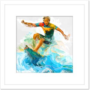 Artery8 Surfer Surfing Riding Point Break Wave Water Sport Sea Oil Painting Square Wooden Framed Wall Art Print Picture 8X8 Inch in White White Artery8 Surfer Surfing Riding Point Break Wave Water Sport Sea Oil Painting Square Wooden Framed Wall Art Print Picture 8X8 Inch in White White