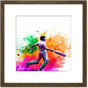 Artery8 Indian Cricket Batsman Sports Colour Burst Splatter Orange Pink Painting Square Wooden Framed Wall Art Print Picture 8X8 Inch in Brown Brown Artery8 Indian Cricket Batsman Sports Colour Burst Splatter Orange Pink Painting Square Wooden Framed Wall Art Print Picture 8X8 Inch in Brown Brown