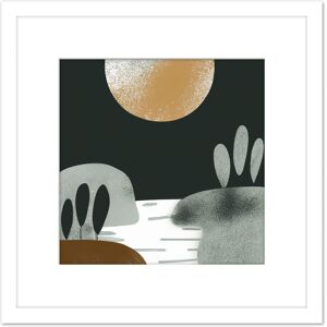 Artery8 Dark Green Gold Simple Boho Abstract Full Moon Sun Landscape Pastel Bohemian Painting Square Wooden Framed Wall Art Print Picture 8X8 Inch White Artery8 Dark Green Gold Simple Boho Abstract Full Moon Sun Landscape Pastel Bohemian Painting Square Wooden Framed Wall Art Print Picture 8X8 Inch White