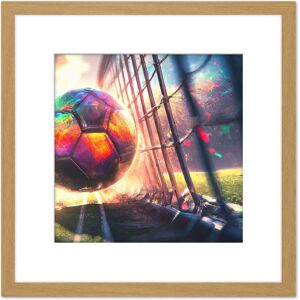 Artery8 Football Soccer Goal Score Back of Net Colourful Sport Painting Square Wooden Framed Wall Art Print Picture 8X8 Inch in Light Oak Light Oak Artery8 Football Soccer Goal Score Back of Net Colourful Sport Painting Square Wooden Framed Wall Art Print Picture 8X8 Inch in Light Oak Light Oak