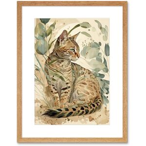 Artery8 Wall Art Print Spotted Fur Coat Bengal Cat in Nature Pastel Watercolour Artwork Framed 9X7 Inch in Beige Size: W7" x H9" Beige W7" x H9" Artery8 Wall Art Print Spotted Fur Coat Bengal Cat in Nature Pastel Watercolour Artwork Framed 9X7 Inch in Beige Size: W7" x H9" Beige W7" x H9"