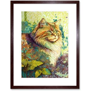 Artery8 Wall Art Print Siberian Cat in Nature Vibrant Colourful Modern Portrait Artwork Framed 9X7 Inch in Brown Size: W7" x H9" Brown W7" x H9" Artery8 Wall Art Print Siberian Cat in Nature Vibrant Colourful Modern Portrait Artwork Framed 9X7 Inch in Brown Size: W7" x H9" Brown W7" x H9"
