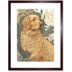 Artery8 Wall Art Print Golden Retriever Dog in Nature Soft Pastel Colour Artwork Framed 9X7 Inch in Brown Size: W7" x H9" Brown W7" x H9" Artery8 Wall Art Print Golden Retriever Dog in Nature Soft Pastel Colour Artwork Framed 9X7 Inch in Brown Size: W7" x H9" Brown W7" x H9"