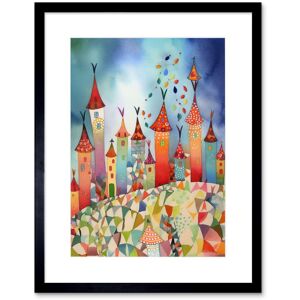 Artery8 Wall Art Print Celebration Day Cityscape Processional Street Folk Art Watercolour Painting Artwork Framed 9X7 Inch in Black Size: W7" x H9" Black W7" x H9" Artery8 Wall Art Print Celebration Day Cityscape Processional Street Folk Art Watercolour Painting Artwork Framed 9X7 Inch in Black Size: W7" x H9" Black W7" x H9"