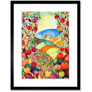 Artery8 Wall Art Print Apple Tree Orchard Fields In Summer Folk Art Landscape Watercolour Painting Artwork Framed 9X7 Inch in Black Size: W7" x H9" Black W7" x H9" Artery8 Wall Art Print Apple Tree Orchard Fields In Summer Folk Art Landscape Watercolour Painting Artwork Framed 9X7 Inch in Black Size: W7" x H9" Black W7" x H9"