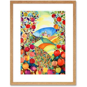 Artery8 Wall Art Print Apple Tree Orchard Fields In Summer Folk Art Landscape Watercolour Painting Artwork Framed 9X7 Inch in Beige Size: W7" x H9" Beige W7" x H9" Artery8 Wall Art Print Apple Tree Orchard Fields In Summer Folk Art Landscape Watercolour Painting Artwork Framed 9X7 Inch in Beige Size: W7" x H9" Beige W7" x H9"