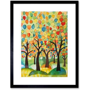 Artery8 Wall Art Print Apple Tree Orchard Abstract Folk Art Landscape Watercolour Painting Artwork Framed 9X7 Inch in Black Size: W7" x H9" Black W7" x H9" Artery8 Wall Art Print Apple Tree Orchard Abstract Folk Art Landscape Watercolour Painting Artwork Framed 9X7 Inch in Black Size: W7" x H9" Black W7" x H9"