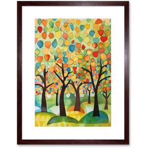 Artery8 Wall Art Print Apple Tree Orchard Abstract Folk Art Landscape Watercolour Painting Artwork Framed 9X7 Inch in Brown Size: W7" x H9" Brown W7" x H9" Artery8 Wall Art Print Apple Tree Orchard Abstract Folk Art Landscape Watercolour Painting Artwork Framed 9X7 Inch in Brown Size: W7" x H9" Brown W7" x H9"