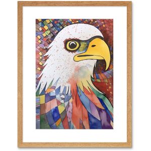 Artery8 Wall Art Print Bald Eagle Bird & Abstract Pattern Folk Art Watercolour Painting Artwork Framed 9X7 Inch in Beige Size: W7" x H9" Beige W7" x H9" Artery8 Wall Art Print Bald Eagle Bird & Abstract Pattern Folk Art Watercolour Painting Artwork Framed 9X7 Inch in Beige Size: W7" x H9" Beige W7" x H9"