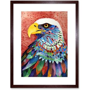 Artery8 Wall Art Print Bald Eagle Bird With Multicoloured Feathers Folk Art Watercolour Painting Artwork Framed 9X7 Inch in Brown Size: W7" x H9" Brown W7" x H9" Artery8 Wall Art Print Bald Eagle Bird With Multicoloured Feathers Folk Art Watercolour Painting Artwork Framed 9X7 Inch in Brown Size: W7" x H9" Brown W7" x H9"