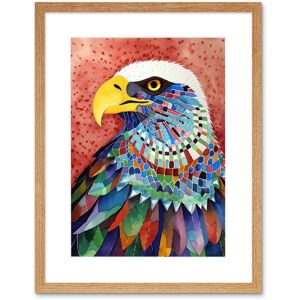 Artery8 Wall Art Print Bald Eagle Bird With Multicoloured Feathers Folk Art Watercolour Painting Artwork Framed 9X7 Inch in Beige Size: W7" x H9" Beige W7" x H9" Artery8 Wall Art Print Bald Eagle Bird With Multicoloured Feathers Folk Art Watercolour Painting Artwork Framed 9X7 Inch in Beige Size: W7" x H9" Beige W7" x H9"