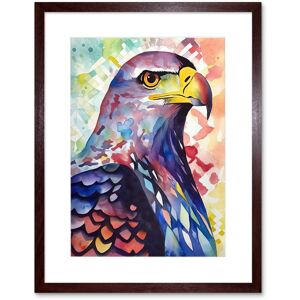 Artery8 Wall Art Print Bald Eagle Bird Folk Art Multicoloured Watercolour Painting Artwork Framed 9X7 Inch in Brown Size: W7" x H9" Brown W7" x H9" Artery8 Wall Art Print Bald Eagle Bird Folk Art Multicoloured Watercolour Painting Artwork Framed 9X7 Inch in Brown Size: W7" x H9" Brown W7" x H9"