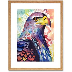 Artery8 Wall Art Print Bald Eagle Bird Folk Art Multicoloured Watercolour Painting Artwork Framed 9X7 Inch in Beige Size: W7" x H9" Beige W7" x H9" Artery8 Wall Art Print Bald Eagle Bird Folk Art Multicoloured Watercolour Painting Artwork Framed 9X7 Inch in Beige Size: W7" x H9" Beige W7" x H9"