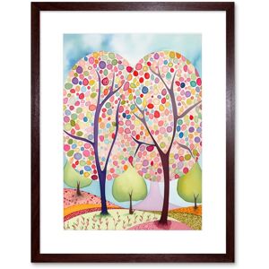 Artery8 Wall Art Print Two Trees Blooming In Spring Folk Art Watercolour Painting Artwork Framed 9X7 Inch in Brown Size: W7" x H9" Brown W7" x H9" Artery8 Wall Art Print Two Trees Blooming In Spring Folk Art Watercolour Painting Artwork Framed 9X7 Inch in Brown Size: W7" x H9" Brown W7" x H9"