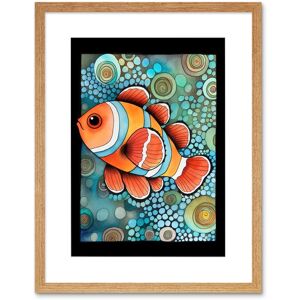 Artery8 Wall Art Print Clownfish In Coral Patterns Folk Art Watercolour Painting Artwork Framed 9X7 Inch in Beige Size: W7" x H9" Beige W7" x H9" Artery8 Wall Art Print Clownfish In Coral Patterns Folk Art Watercolour Painting Artwork Framed 9X7 Inch in Beige Size: W7" x H9" Beige W7" x H9"