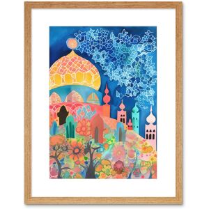 Artery8 Wall Art Print Islamic Mosque At Night Folk Art Watercolour Painting Artwork Framed 9X7 Inch in Beige Size: W7" x H9" Beige W7" x H9" Artery8 Wall Art Print Islamic Mosque At Night Folk Art Watercolour Painting Artwork Framed 9X7 Inch in Beige Size: W7" x H9" Beige W7" x H9"