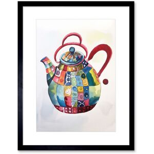 Artery8 Wall Art Print Enamelled Patterned Tea Kettle Teapot Folk Art Watercolour Painting Artwork Framed 9X7 Inch in Black Size: W7" x H9" Black W7" x H9" Artery8 Wall Art Print Enamelled Patterned Tea Kettle Teapot Folk Art Watercolour Painting Artwork Framed 9X7 Inch in Black Size: W7" x H9" Black W7" x H9"