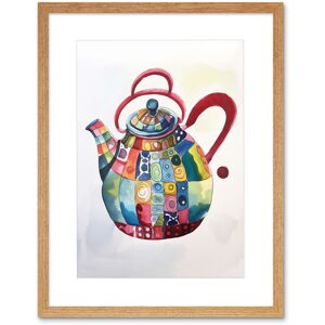 Artery8 Wall Art Print Enamelled Patterned Tea Kettle Teapot Folk Art Watercolour Painting Artwork Framed 9X7 Inch in Beige Size: W7" x H9" Beige W7" x H9" Artery8 Wall Art Print Enamelled Patterned Tea Kettle Teapot Folk Art Watercolour Painting Artwork Framed 9X7 Inch in Beige Size: W7" x H9" Beige W7" x H9"