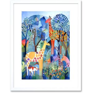 Artery8 Wall Art Print Grazing Animals Folk Art Watercolour Painting Artwork Framed 9X7 Inch in White Size: W7" x H9" White W7" x H9" Artery8 Wall Art Print Grazing Animals Folk Art Watercolour Painting Artwork Framed 9X7 Inch in White Size: W7" x H9" White W7" x H9"