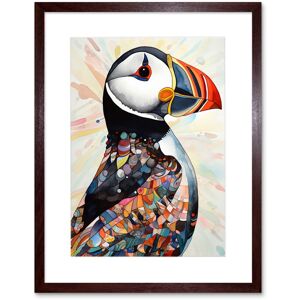 Artery8 Wall Art Print Multicolour Pattern Feather Puffin Bird Folk Artwork Framed 9X7 Inch in Brown Size: W7" x H9" Brown W7" x H9" Artery8 Wall Art Print Multicolour Pattern Feather Puffin Bird Folk Artwork Framed 9X7 Inch in Brown Size: W7" x H9" Brown W7" x H9"