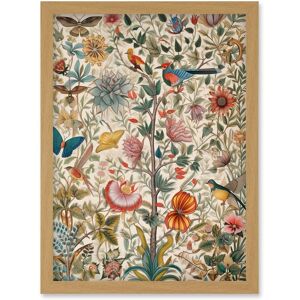 Artery8 Butterflies & Flower Plants Pattern Folk Art Watercolour Painting Artwork Framed Wall Art Print A4 in Light Oak Light Oak Artery8 Butterflies & Flower Plants Pattern Folk Art Watercolour Painting Artwork Framed Wall Art Print A4 in Light Oak Light Oak