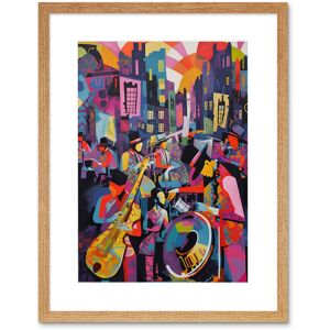 Artery8 Wall Art Print New Orleans Jazz Festival Street Musicians Playing Music City at Sunset Abstract Modern Painting Artwork Framed 9X7 Inch Beige W7" x H9" Artery8 Wall Art Print New Orleans Jazz Festival Street Musicians Playing Music City at Sunset Abstract Modern Painting Artwork Framed 9X7 Inch Beige W7" x H9"