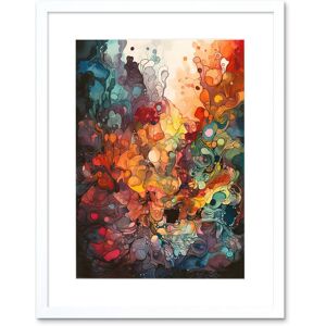 Artery8 Wall Art Print Abstract Coral Reef Organic Shapes Modern Rainbow Acrylic Colour Painting Artwork Framed 9X7 Inch in White Size: W7" x H9" White W7" x H9" Artery8 Wall Art Print Abstract Coral Reef Organic Shapes Modern Rainbow Acrylic Colour Painting Artwork Framed 9X7 Inch in White Size: W7" x H9" White W7" x H9"