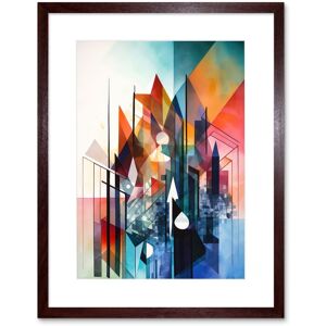 Artery8 Wall Art Print Fractal Light Shapes Low Polygon Abstract Rainbow Modern Watercolour Painting Artwork Framed 9X7 Inch Size: W7" x H9" Brown W7" x H9" Artery8 Wall Art Print Fractal Light Shapes Low Polygon Abstract Rainbow Modern Watercolour Painting Artwork Framed 9X7 Inch Size: W7" x H9" Brown W7" x H9"