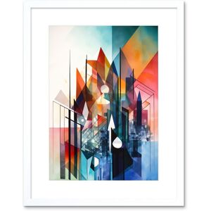 Artery8 Wall Art Print Fractal Light Shapes Low Polygon Abstract Rainbow Modern Watercolour Painting Artwork Framed 9X7 Inch Size: W7" x H9" White W7" x H9" Artery8 Wall Art Print Fractal Light Shapes Low Polygon Abstract Rainbow Modern Watercolour Painting Artwork Framed 9X7 Inch Size: W7" x H9" White W7" x H9"