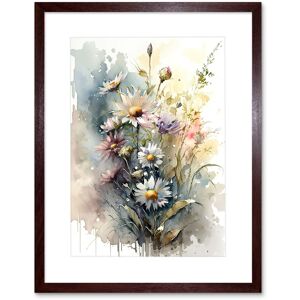 Artery8 Wall Art Print Wild Flower Daisies in Bloom Modern Boho Watercolour Painting Artwork Framed 9X7 Inch in Brown Size: W7" x H9" Brown W7" x H9" Artery8 Wall Art Print Wild Flower Daisies in Bloom Modern Boho Watercolour Painting Artwork Framed 9X7 Inch in Brown Size: W7" x H9" Brown W7" x H9"