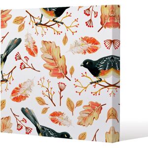 Benjamin Tate Design Birds & Leaves in Autumn (Canvas Print) / 46 x 46 x 4cm in Natural Size: 46 x 46 x 4 cm Natural 46 x 46 x 4 cm Benjamin Tate Design Birds & Leaves in Autumn (Canvas Print) / 46 x 46 x 4cm in Natural Size: 46 x 46 x 4 cm Natural 46 x 46 x 4 cm
