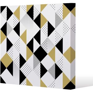 Benjamin Tate Design Gold & Black Geometric Triangles Slim Style Canvas Print 30x30cm in Natural Size: 30x30 cm Natural 30x30 cm Benjamin Tate Design Gold & Black Geometric Triangles Slim Style Canvas Print 30x30cm in Natural Size: 30x30 cm Natural 30x30 cm