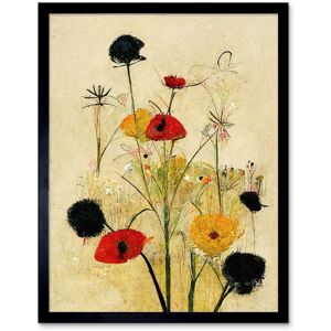 Artery8 Wall Art Print Red Poppies & Yellow Marigolds Wild Flowers Art Framed in Black Size: W12" x H16" Black W12" x H16" Artery8 Wall Art Print Red Poppies & Yellow Marigolds Wild Flowers Art Framed in Black Size: W12" x H16" Black W12" x H16"