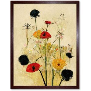 Artery8 Wall Art Print Red Poppies & Yellow Marigolds Wild Flowers Art Framed in Brown Size: W12" x H16" Brown W12" x H16" Artery8 Wall Art Print Red Poppies & Yellow Marigolds Wild Flowers Art Framed in Brown Size: W12" x H16" Brown W12" x H16"