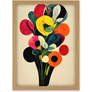 Artery8 Kandinsky Inspired Abstract Multicolour Flower Bouquet Artwork Framed Wall Art Print A4 in Light Oak Light Oak Artery8 Kandinsky Inspired Abstract Multicolour Flower Bouquet Artwork Framed Wall Art Print A4 in Light Oak Light Oak